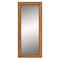 Baxton Studio Rowanne Mid-Century Modern Walnut Brown Rubberwood and Rattan Frame Wall Mirror 244-13653-ZORO - alternate 1